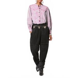 NEW ISABEL MARANT mileda long sleeve shirt in pink